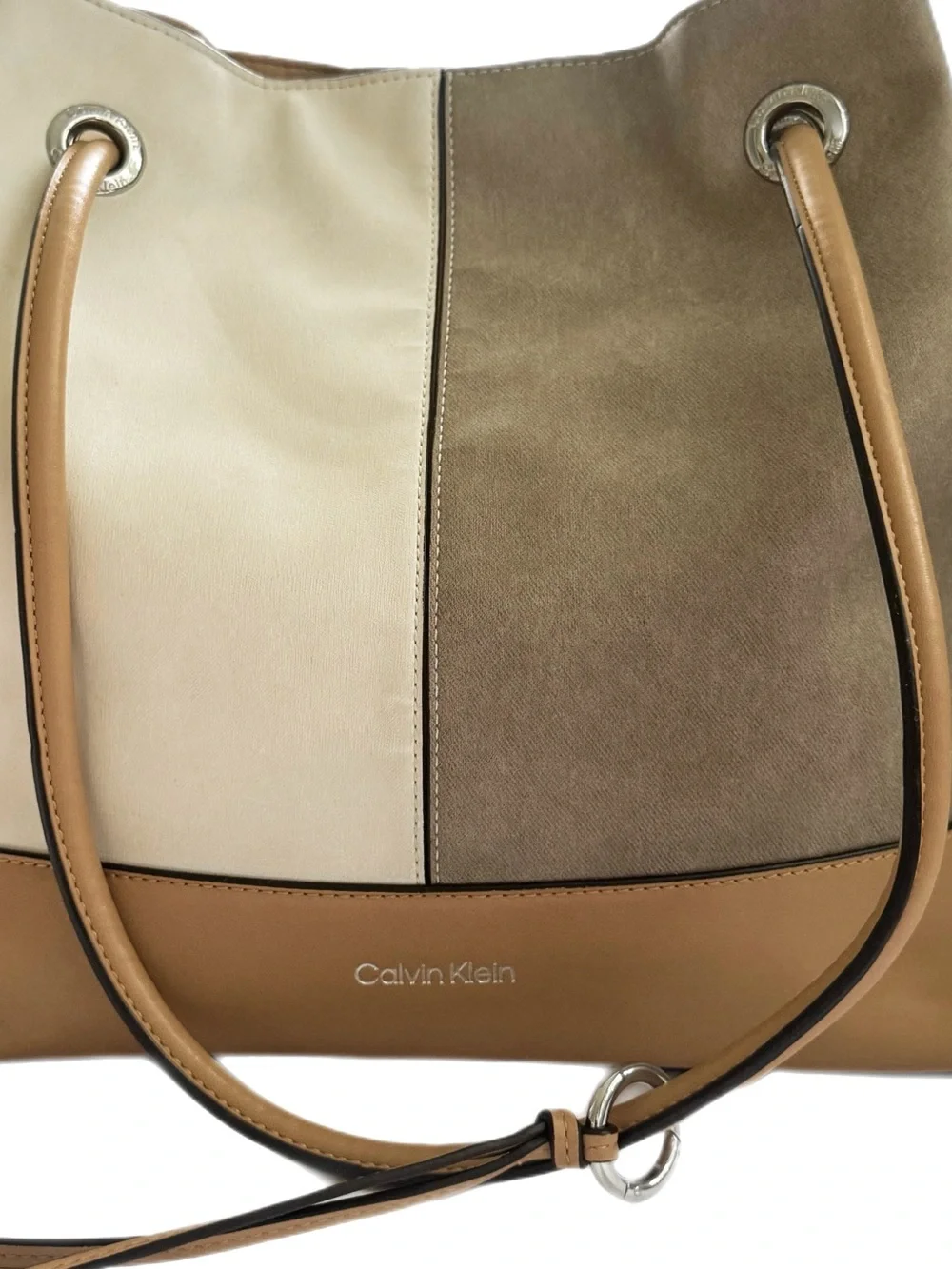Calvin Klein Large Gabrianna Colorblock Bucket Shoulder Bag